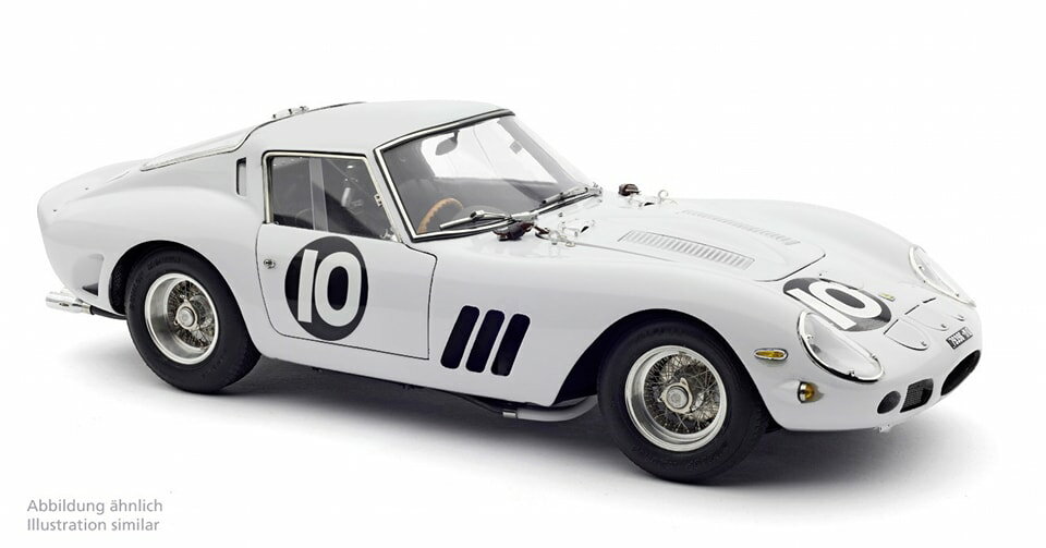 CMC 1/18 ミニカー ダイキャストモデル 1962年 ツーリスト トロフィ 第2位 フェラーリ FERRARI - 250 GTO ch.3729 RHD COUPE No.10 2nd TOURIST TROPHY 1962 GRAHAM HILL ホワイト