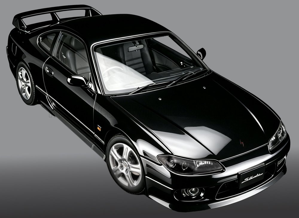 MotorHelix モーターヘリックス 1/18 ミニカー ダイキャストモデル 1999年モデル 日産 NISSAN - SILVIA (S15) COUPE SPEC-R AERO 1999 ブラックメタリック