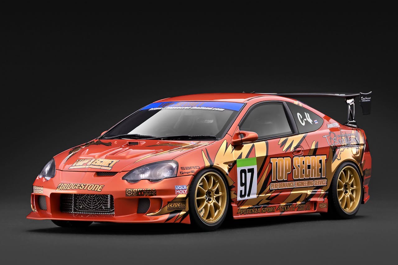 Ignition Model イグニッションモデル 1/18 ミニカー レジン プロポーションモデル Top Secret INTEGRA DC5 オレンジメタリック