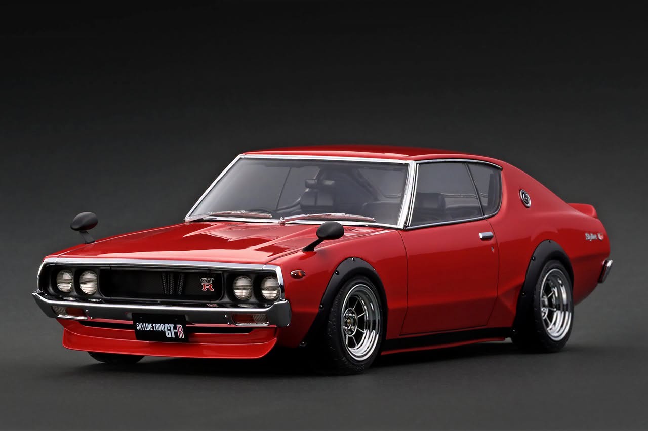 Ignition Model イグニッションモデル 1/18 ミニカー レジン・プロポーションモデル 1973年モデル Nissan Skyline 2000 GT-R KPGC110 レッド