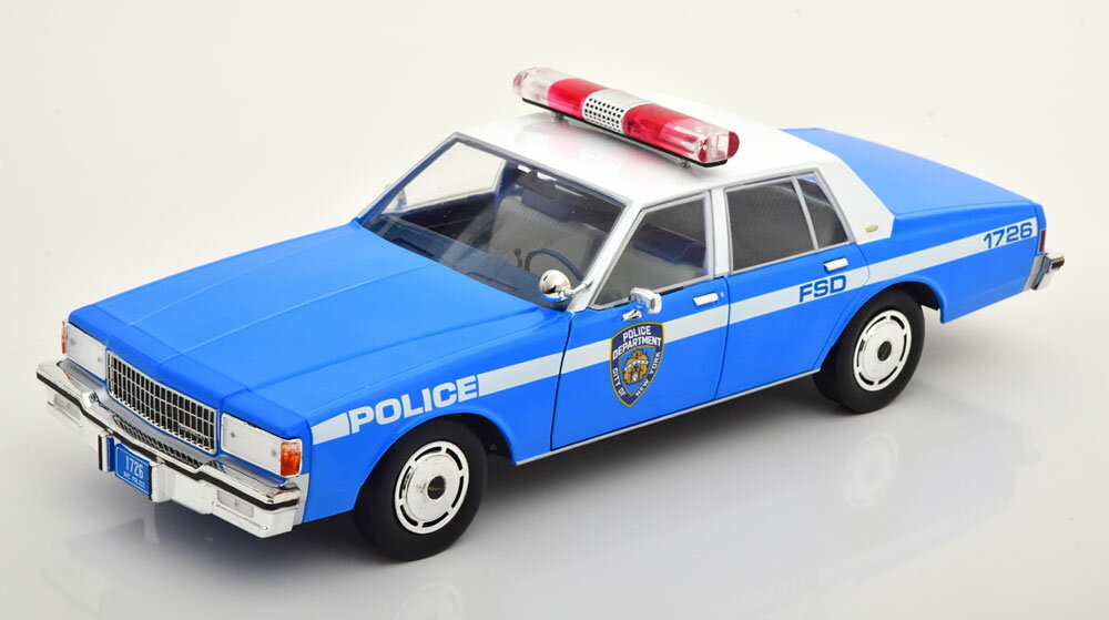 Greenlight グリーンライト 1/18 ミニカー ダイキャストモデル 1990年モデル シボレー Chevrolet Caprice - New York City Police Department (NYPD)