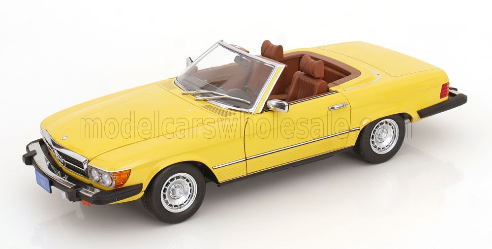 Mercedes Benz - KK Scale 1/12 ミニカー ダイキャストモデル 1979年モデル メルセデスベンツ MERCEDES BENZ - SL-CLASS 450SL (R107) CABRIOLET USA VERSION 1979 イエロー