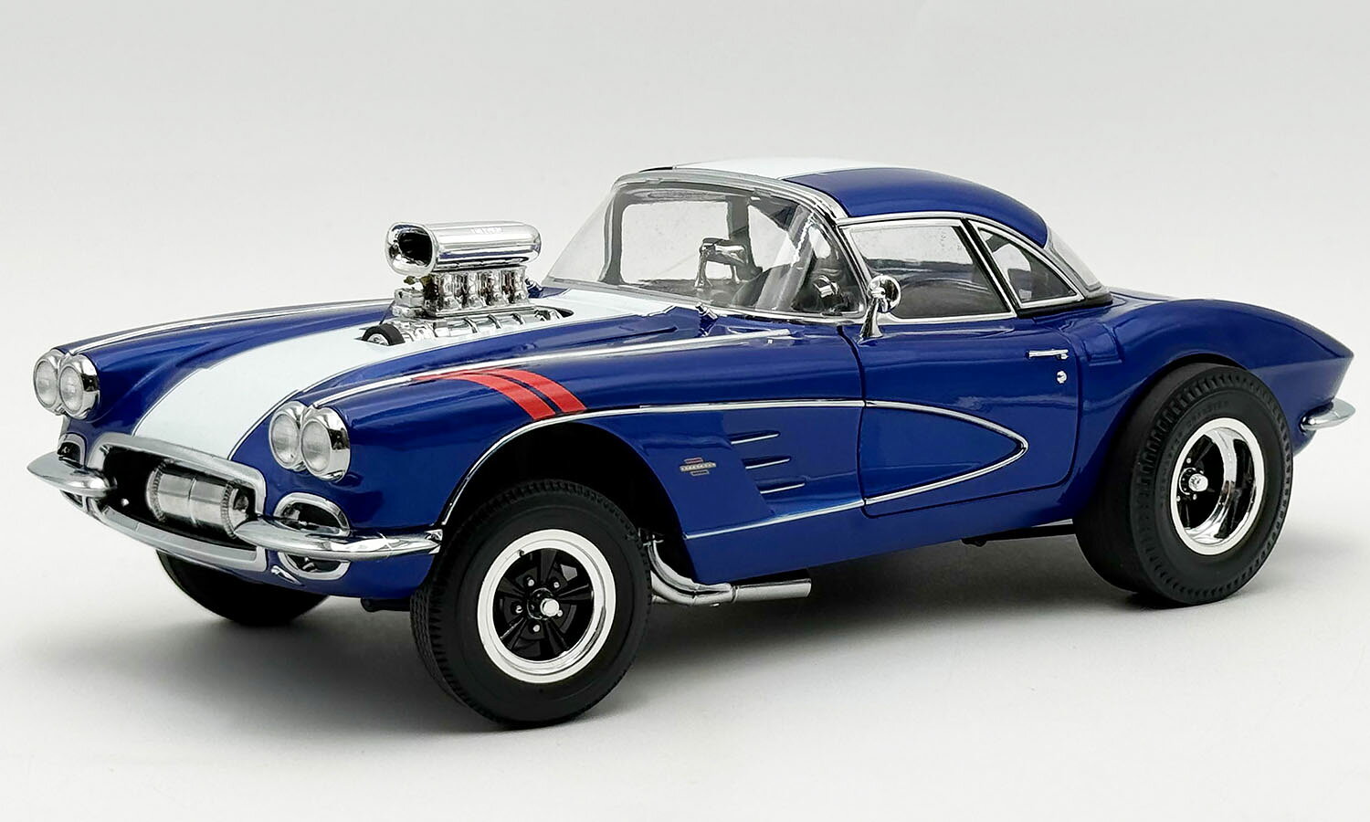 ACME 1/18 ミニカー ダイキャストモデル 1961年モデル シボレー コルベット Chevrolet Corvette Grand Sport Gasser 1961 ブルー