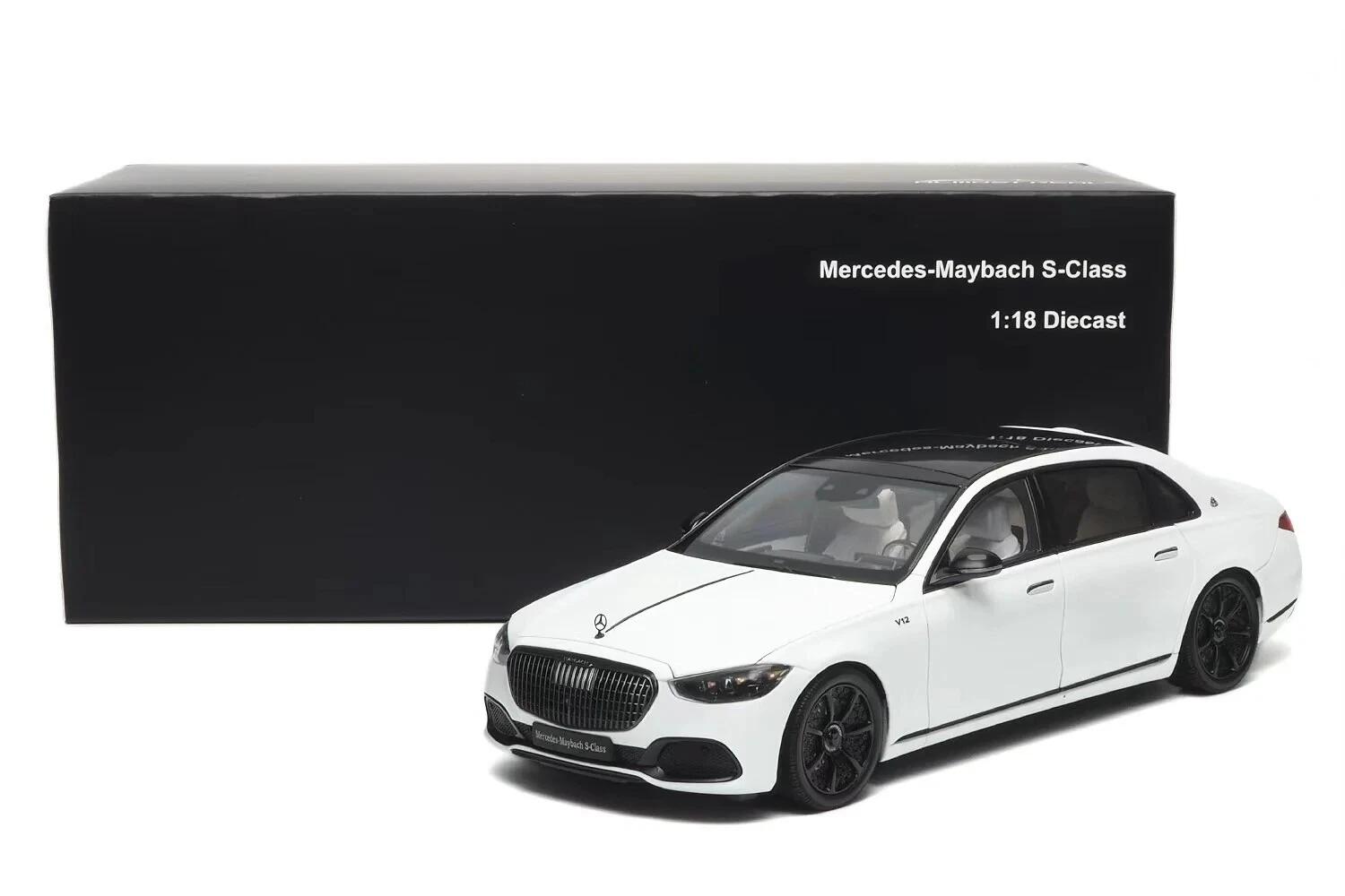 Mercedes Benz - Almost Real オルモストリアル 1/18 ミニカー ダイキャストモデル 2023年モデル メルセデスベンツ Mercedes Maybach S-Class Night Series S680 2023 Opalith White Matt ホワイト