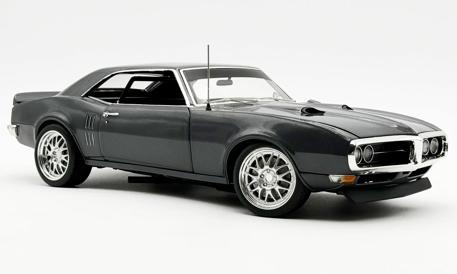 ACME 1/18 ミニカー ダイキャストモデル 1968年モデル ポンティアック PONTIAC - FIREBIRD STREET FIGHTER COUPE 1968 - GUN METAL GREY ガンメタルグレー