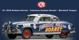 ACME 1/18 ミニカー ダイキャストモデル 1952年モデル ハドソン #6 1952 Hudson Hornet - Fabulous Hudson Hornet - Marshall Teague