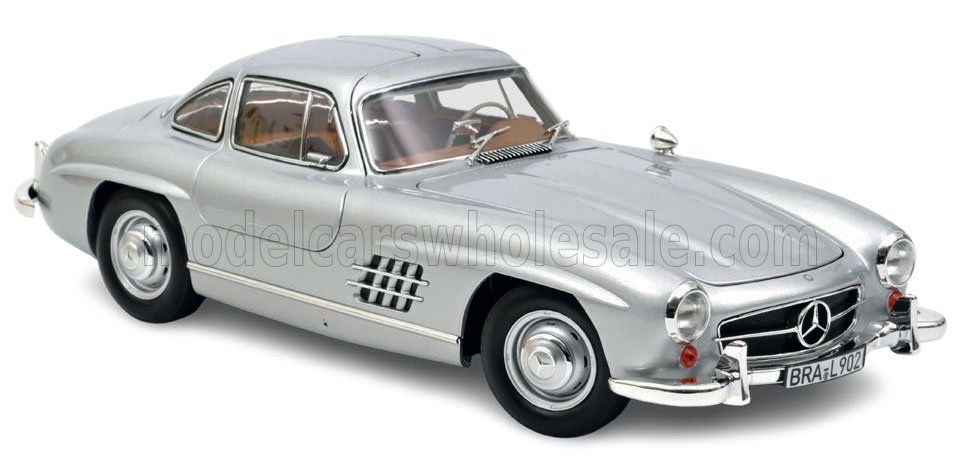 Hot Wheels - Norev ノレヴ 1/18 ミニカー ダイキャストモデル 1954年モデル メルセデスベンツ MERCEDES BENZ - SL-CLASS 300SL COUPE GULLWING (W198) 1954 シルバー