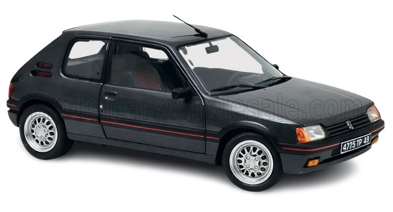 PEUGEOT - Norev ノレヴ 1/18 ミニカー ダイキャストモデル 1989年モデル プジョー PEUGEOT - 205 1.6 GTi 1989 - GRAPHITE GREY グレー