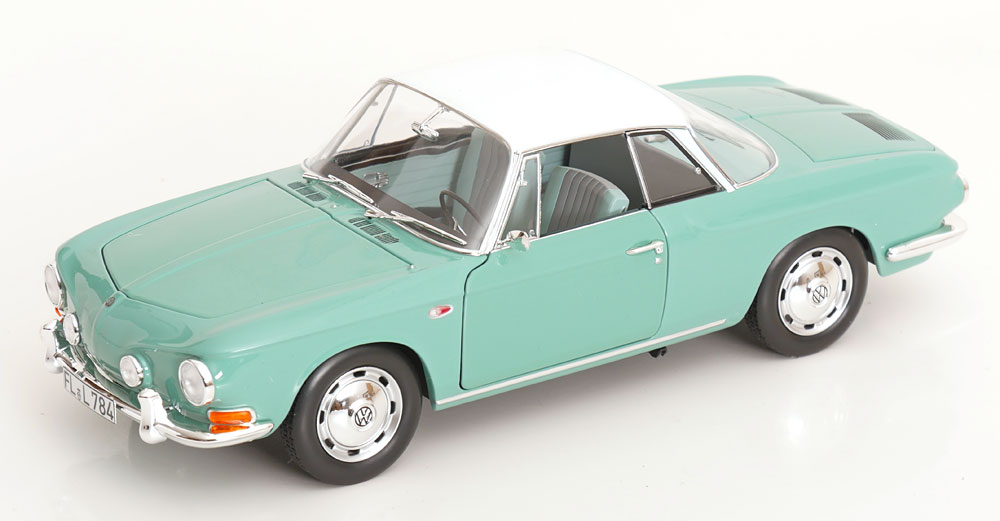 Norev ノレヴ 1/18 ミニカー ダイキャストモデル 1961年モデル フォルクスワーゲン VOLKSWAGEN - KARMANN GHIA TYPE 34 COUPE 1961 - PACIFIC GREEN WHITE グリーン