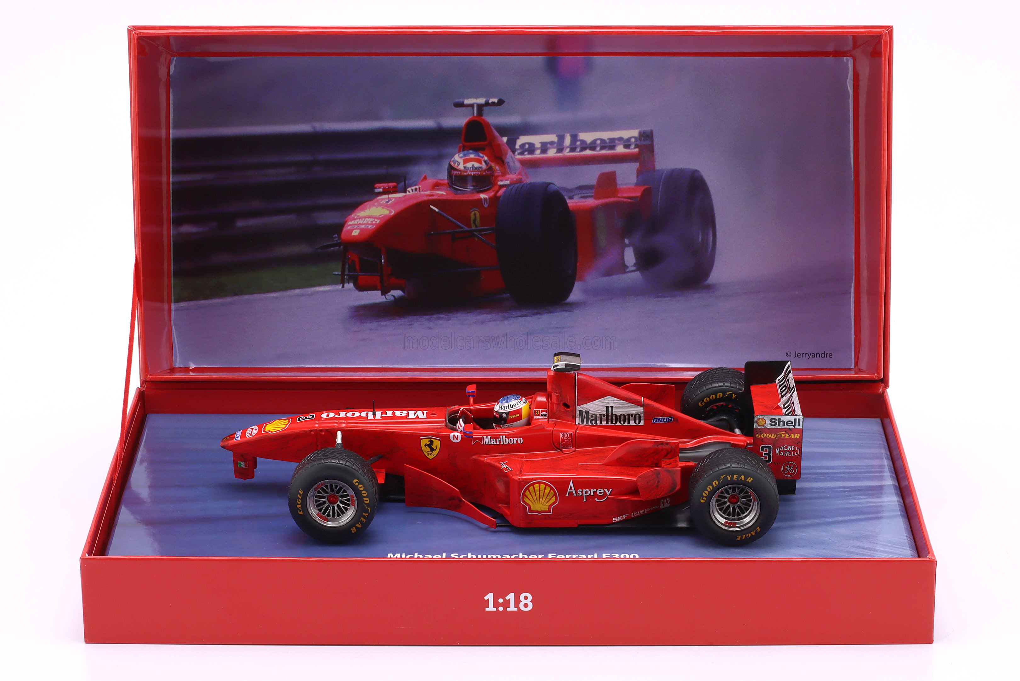 Maranello - Werk83 1/18 ミニカー ダイキャストモデル 1998年ベルギーGP フェラーリ FERRARI - F1 F300 3-WHEELS 3-RUOTE No.3 SPA BELGIUM GP 1998 MICHAEL SCHUMACHER ミカエル・シューマッハ