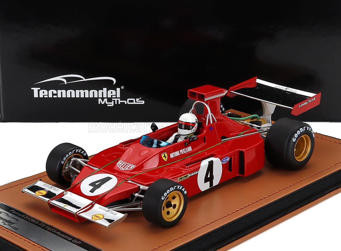 Scaglietti - Tecnomodel テクノモデル 1/18 ミニカー レジン プロポーションモデル 1973年オーストリアGP フェラーリ FERRARI - F1 312 B3 No.4 AUSTRIAN GP 1973 ARTURO MERZARIO アルトゥーロ・メルツァリオ ドライバーフィギュア付き