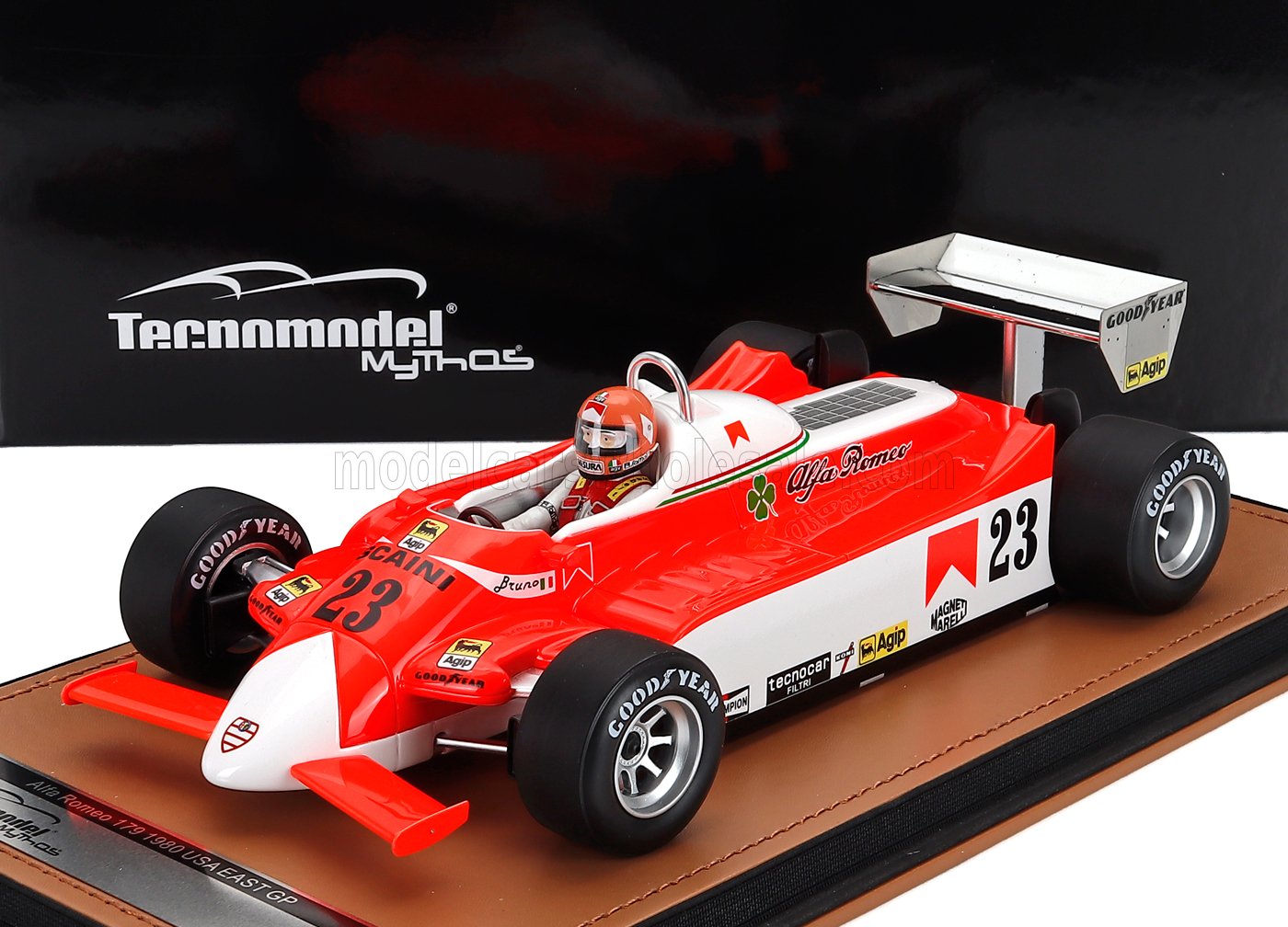 Tecnomodel テクノモデル 1/18 ミニカー レジン プロポーションモデル 1980年米国GP アルファロメオ ALFA ROMEO - F1 179 No.23 EAST USA GP 1980 BRUNO GIACOMELLI ブルーノ・ジャコメリ ドライバーフィギュア付き