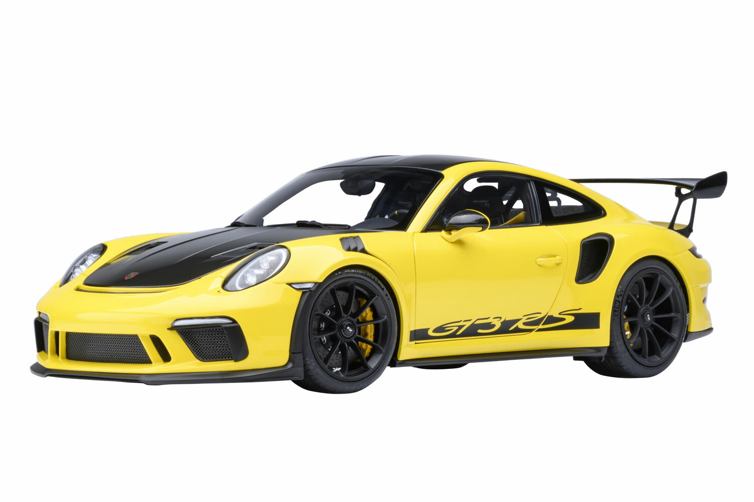 AUTOart オートアート 1/18 ミニカー コンポジットダイキャストモデル 2018年モデル ポルシェ PORSCHE - 911 991-2 GT3 RS COUPE WEISSACH PACKAGE 2018 イエロー/カーボンブラック