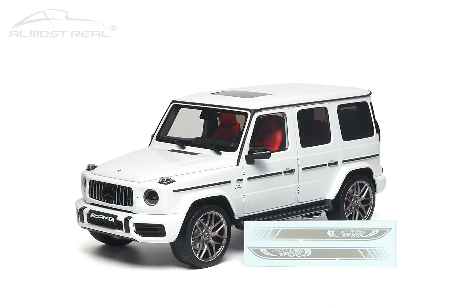 Almost Real オルモストリアル 1/18 ミニカー ダイキャストモデル 2022年モデル メルセデスベンツ MERCEDES BENZ - G-CLASS G63 AMG (W463) V8 BITURBO EDITION 55 Opalite white 2022 ホワイト