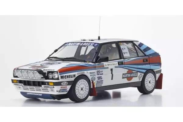 Launcher - Kyosho 京商 1/18 ミニカー ダイキャストモデル 1988年ラリー・オリンパス 優勝モデル ランチア LANCIA - DELTA HF INTEGRALE 8V MARTINI (night version) No.1 WINNER RALLY OLYMPUS 1988 MIKI BIASION - TIZIANO SIVIERO