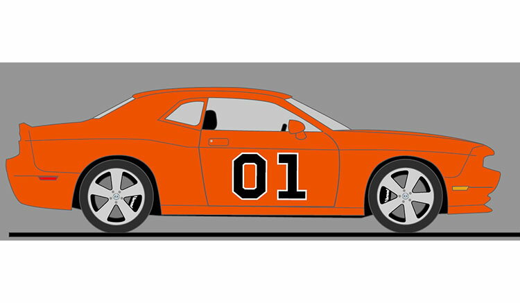 DODGE - ACME 1/18 ミニカー ダイキャストモデル 2010年モデル ダッジ DODGE - CHALLENGER SRT8 No.01 COUPE 2010 - THE GENERAL LEE THE DUKES OF HAZZARD TRIBUTE