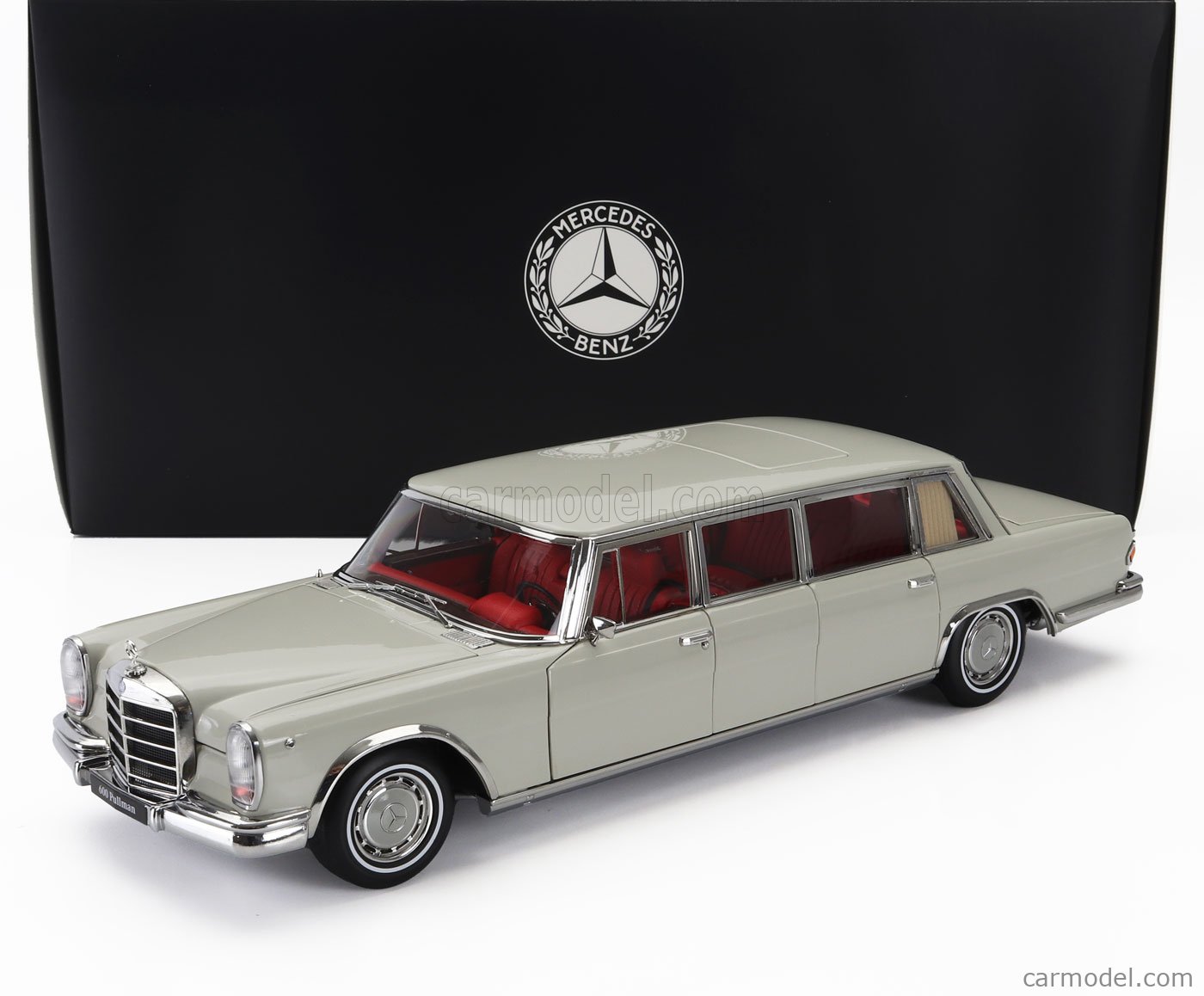 Mercedes Benz - Mercedes Benz ディーラーアクセサリーモデル NZG 1/18 ミニカー ダイキャストモデル 1963-81年モデル メルセデスベンツ MERCEDES BENZ - S-CLASS 600 LWB PULLMAN (W100) 1963-1981 ホワイト