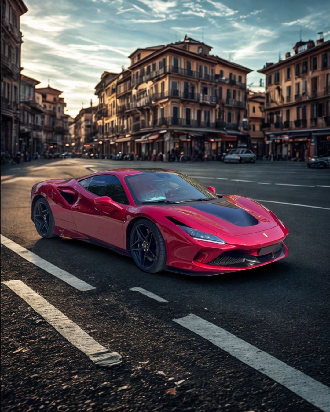 FERRARI - BBR 1/18 ミニカー レジン プロポーションモデル 2019年モデル フェラーリ F8 トリブート FERRARI - F8 TRIBUTO 2019 ROSSO FUOCO メタリックレッド/ブラックストライプ