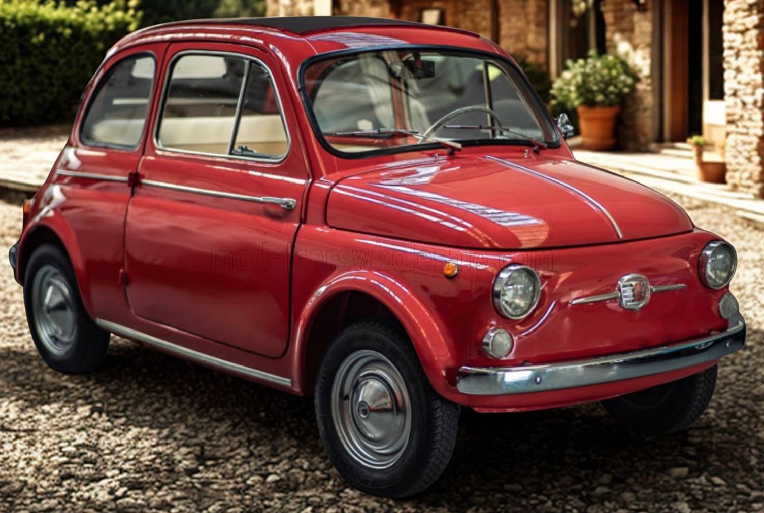 乐天商城 - BBR 1/18 ミニカー レジン プロポーションモデル 1965年 フィアット FIAT - 500 D 1965 - ROSSO レッド