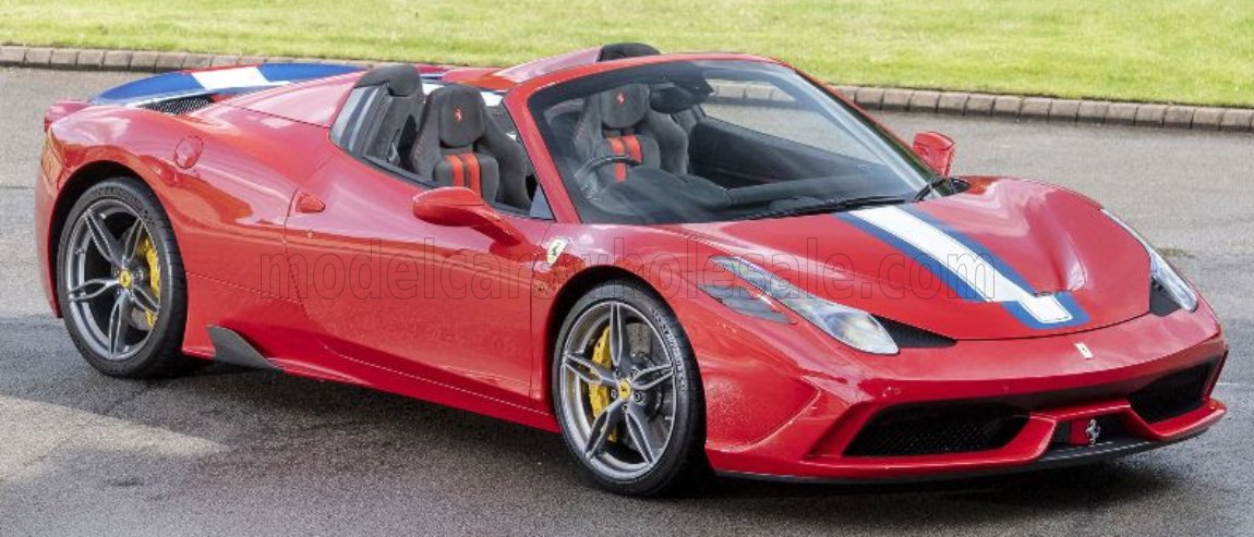 Other - Looksmart 1/12 ミニカー レジン プロポーションモデル 2013年モデル フェラーリ FERRARI - 458 SPECIALE A SPIDER 2013 NART LIVERY ROSSO CORSA フェラーリレッド / ブルーストライプ