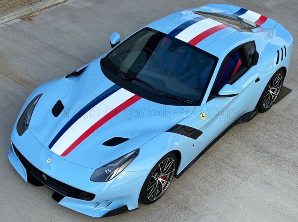 Other - Looksmart 1/12 ミニカー レジン プロポーションモデル 2015年モデル フェラーリ FERRARI - F12 TDF 2015 FRENCH LIVERY AZZURRO LA PLATA ブルー / フレンチストライプ