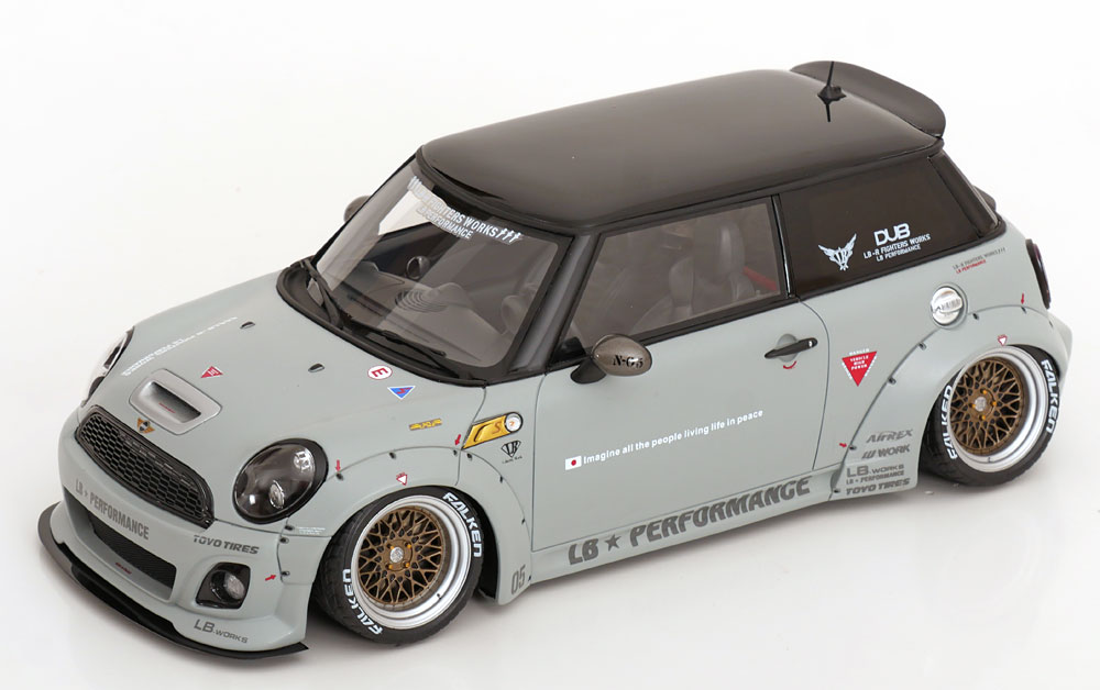 Otto Mobile otm1212 オットモビル 1/18 ミニカー レジン プロポーションモデル 2015年モデル MINI - COOPER (R56) LB NATION 2015 グレー（楽天・ディー・ティー・ダブリュー）