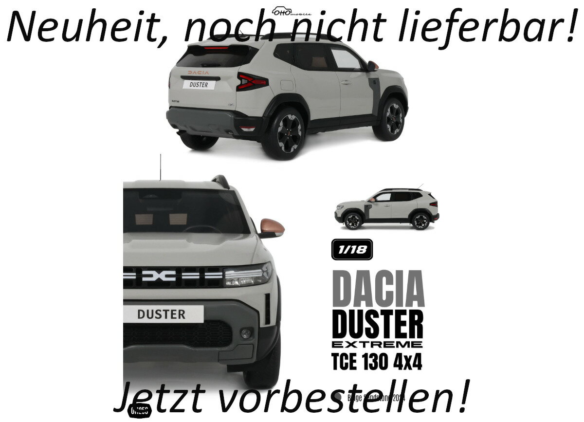 Rakuten - Otto Mobile otm1258 オットモビル 1/18 ミニカー レジン プロポーションモデル 2024年モデル ダチア DACIA - DUSTER EXTREME TCE 130 4x4 2024 - BEIGE SANDSTONE ベージュ