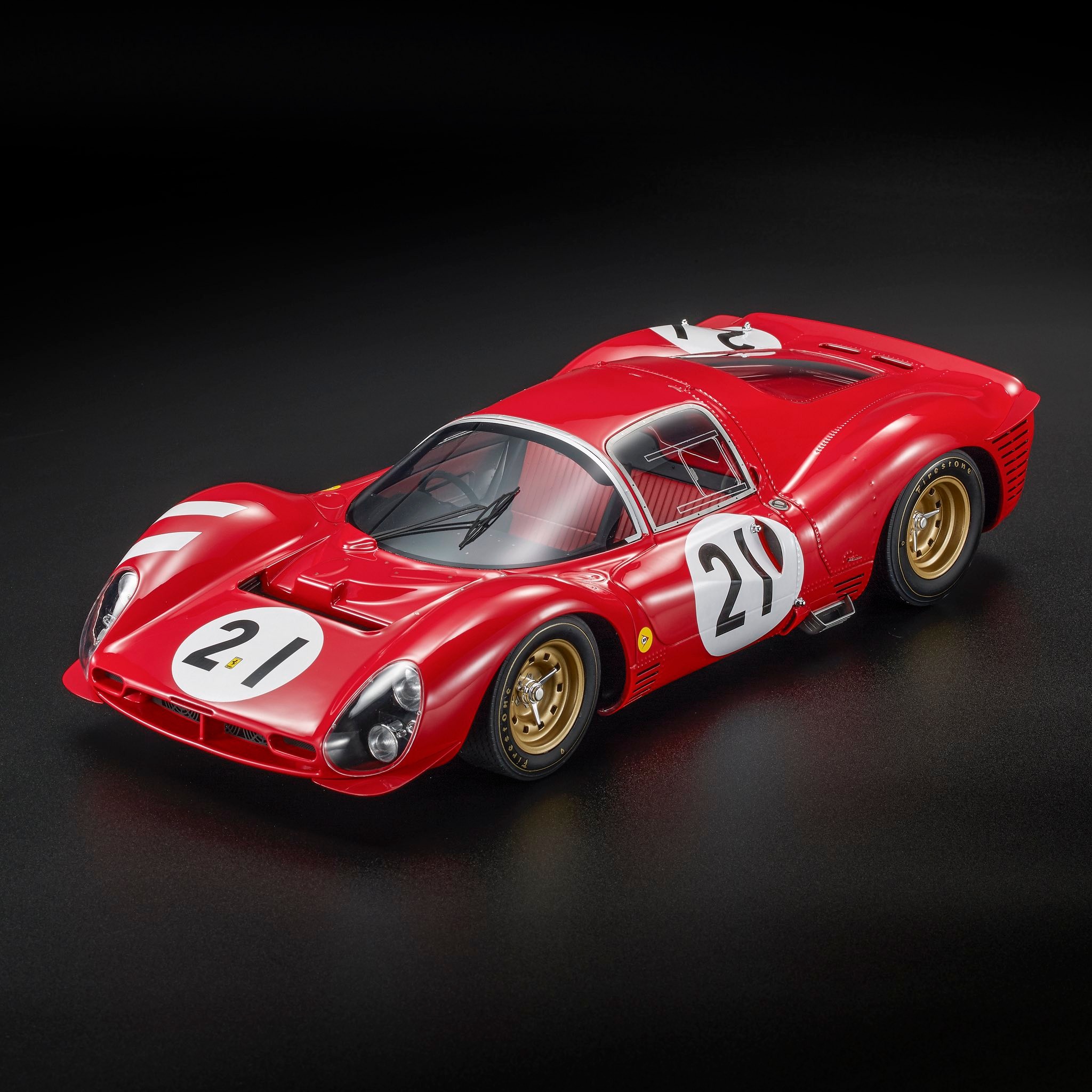 Top Marques トップマルケス 1/12 ミニカー レジン プロポーションモデル 1966年ルマン24時間 フェラーリ FERRARI - 330 P3 4.0L V12 COUPE TEAM FERRARI SEFAC No.21 24h LE MANS 1966 LORENZO BANDINI - JEAN GUICHET