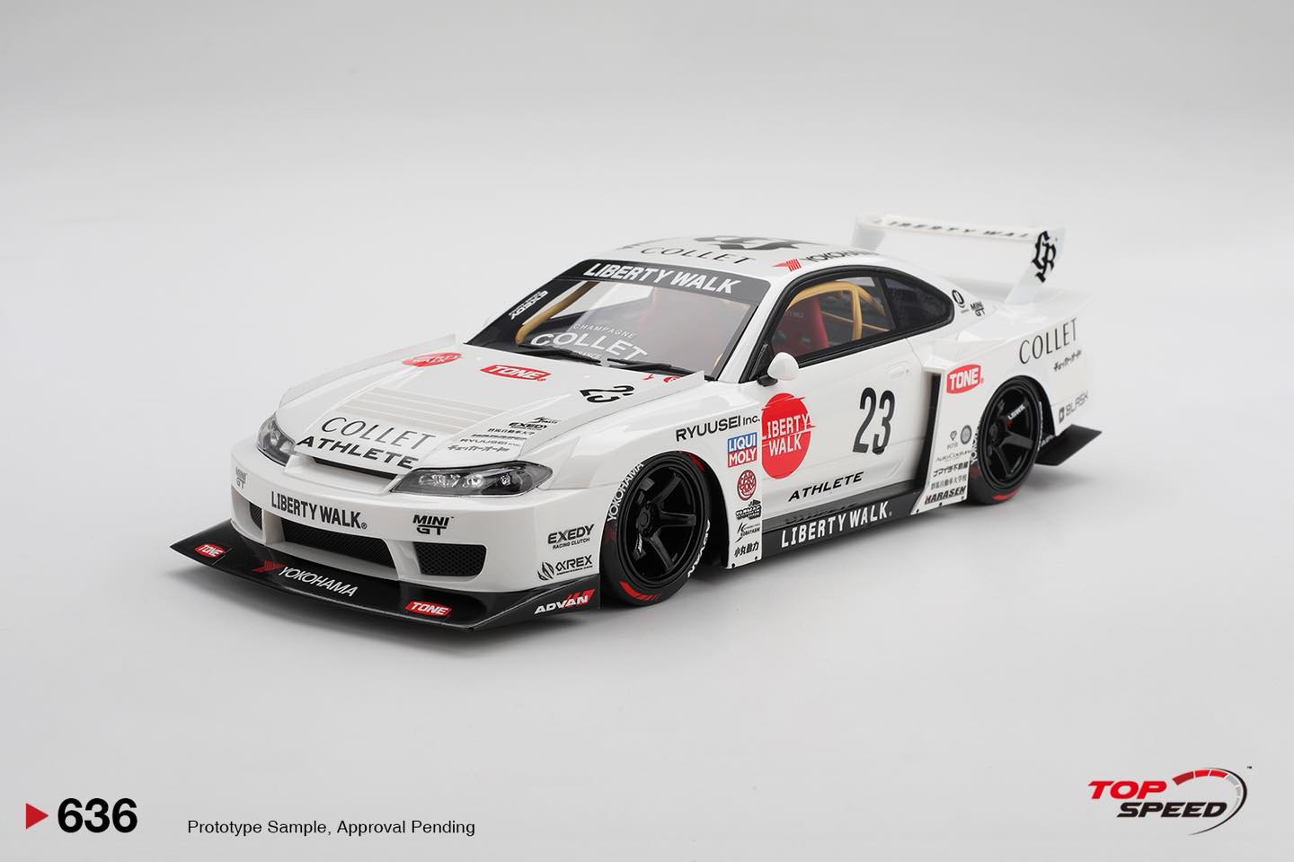 Rakuten - Top Speed 1/18 ミニカー レジンプロポーションモデル 2024年モデル 日産 NISSAN - SILVIA (S15) COUPE No.23 LB SUPER SILHOUETTE ATHLETE 2024 ホワイト