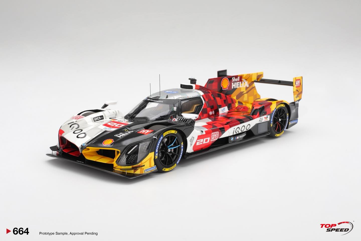 BMW - Top Speed 1/18 ミニカー レジン プロポーションモデル 2025年ルマン24時間 BMW M Hybrid V8 GTP No.20 BMW M TEAM WRT