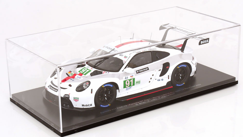 Spark 1/18 ミニカー レジン プロポーションモデル 2022年ルマン24時間 クラス優勝 ポルシェ PORSCHE - 911 991-2 4.2L TEAM PORSCHE GT No.91 WINNER LMGTE PRO CLASS 24h LE MANS 2022 GIANMARIA BRUNI - RICHARD LIETZ - FREDERIC MAKOWIECKI
