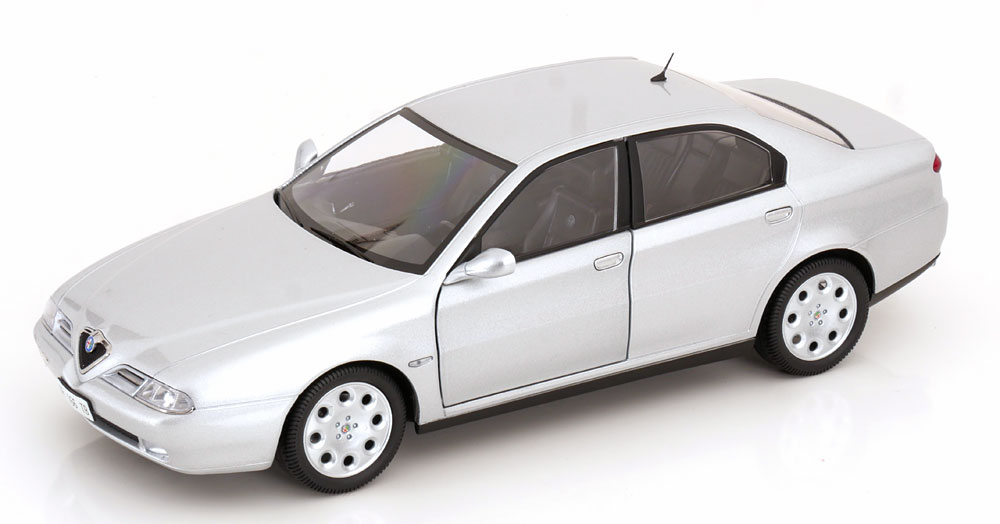 Rakuten - Mitica 1/18 ミニカー ダイキャストモデル 1998年モデル アルファロメオ ALFA ROMEO - 166 2.0 V6 TB 1998 – BLACK INTERIOR - SILVER シルバー・ブラックインテリア