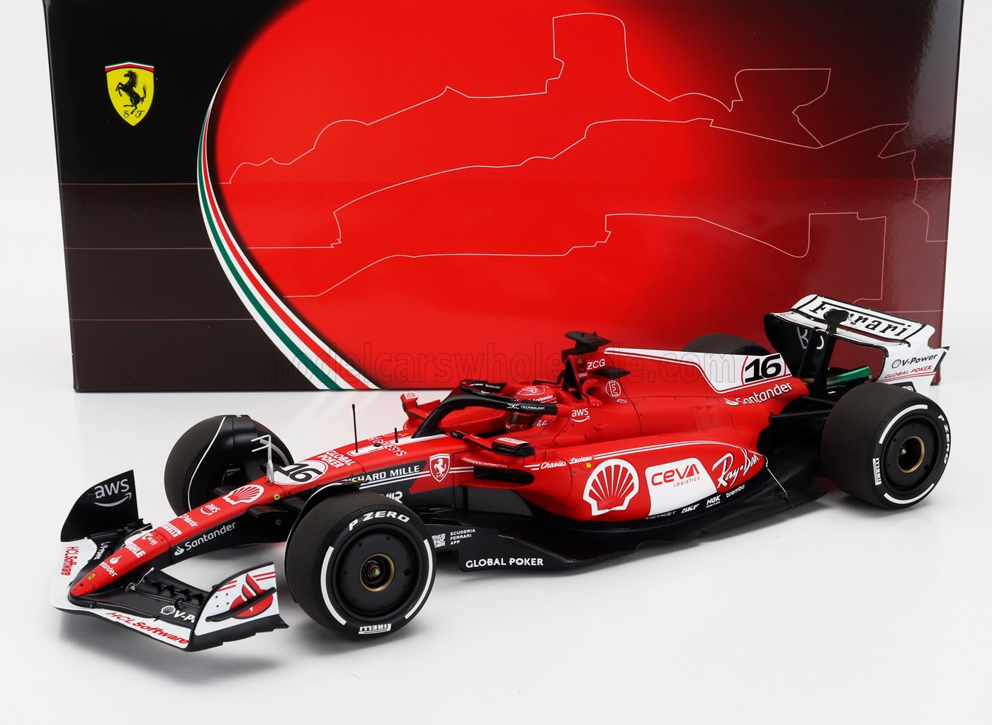 BBR 1/18 ミニカー ダイキャストモデル 2023年11月米国ラスベガスGP 第2位 フェラーリ FERRARI - F1 SF-23 TEAM SCUDERIA FERRARI No.16 2nd LAS VEGAS USA GP 2023 CHARLES LECLERC チャールズ・レクラーク