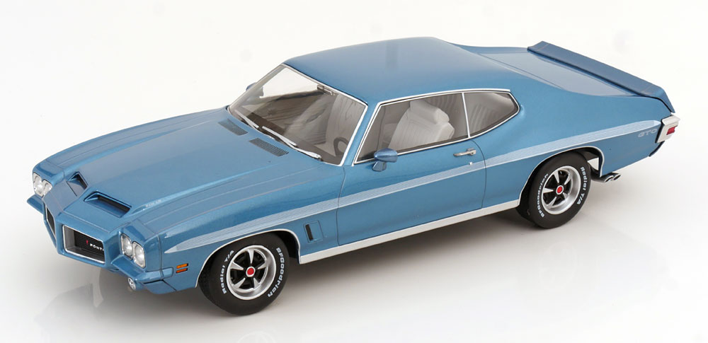 KK-Scale 1/18 ミニカー ダイキャストモデル 1972年モデル ポンティアック PONTIAC - GTO LeMans RAM AIR COUPE 1972 ライトブルーメタリック