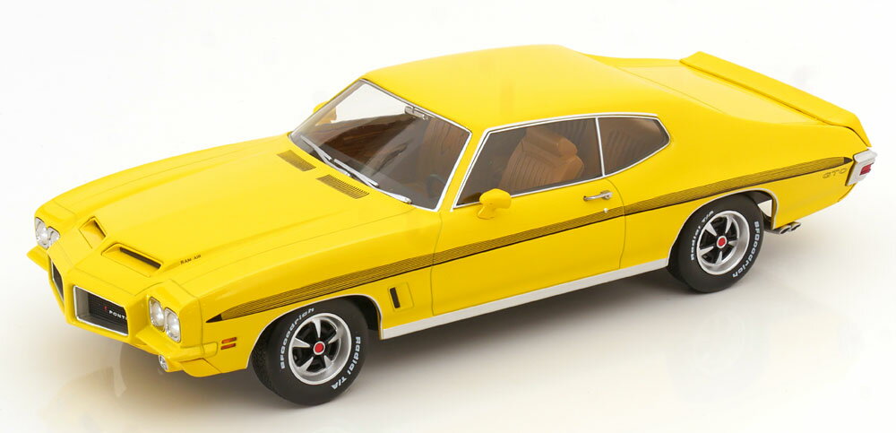 KK-Scale 1/18 ミニカー ダイキャストモデル 1972年モデル ポンティアック PONTIAC - GTO LeMans RAM AIR COUPE 1972 イエロー
