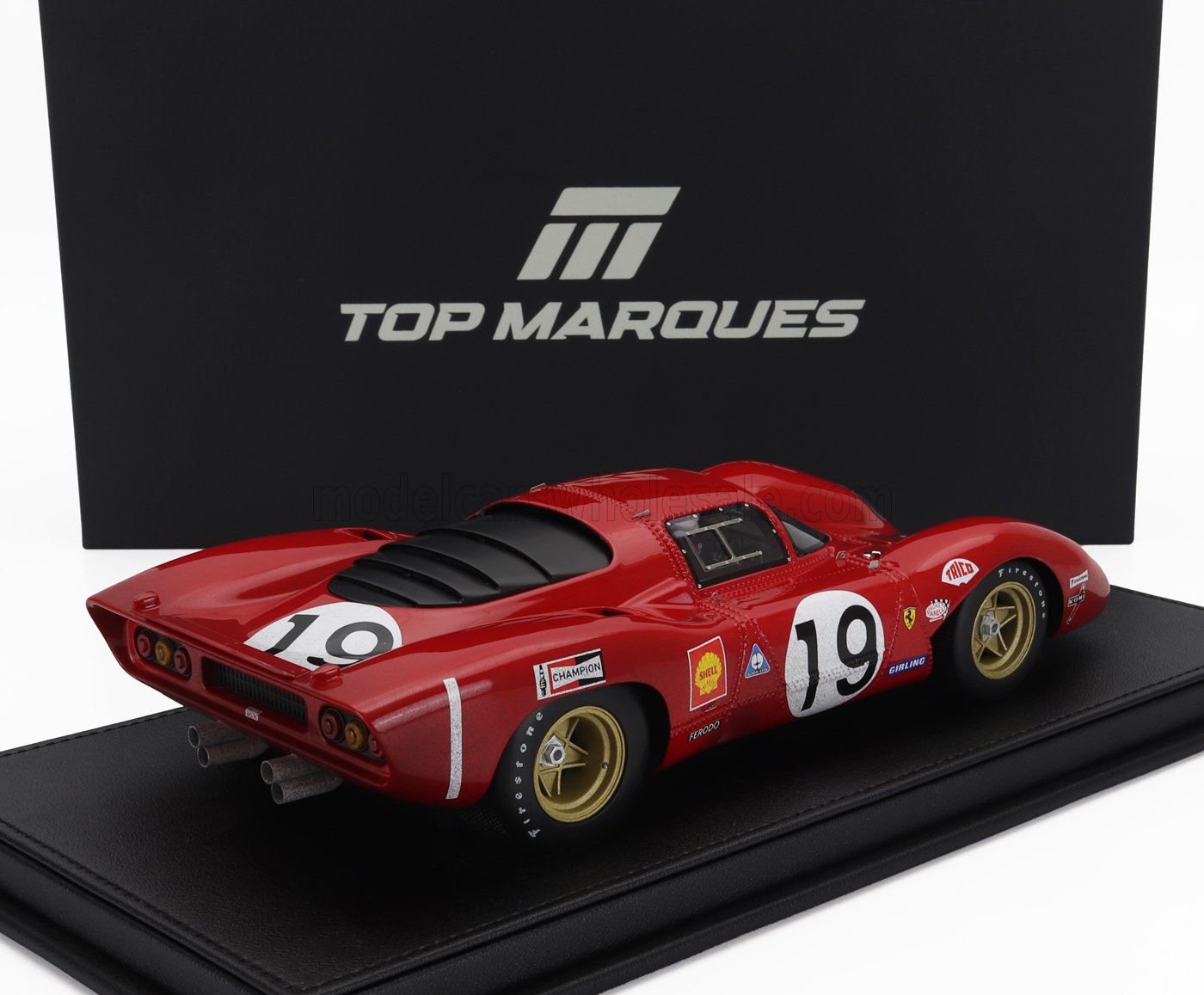 Topmarques トップマルケス 1/18 ミニカー レジン プロポーションモデル 1969年ルマン24時間 フェラーリ FERRARI - 312P COUPE TEAM SEFAC No.19 24h LE MANS 1969 CHRIS AMON / PETER SCHETTY (AFTER RACE VERSION) 汚れ仕様