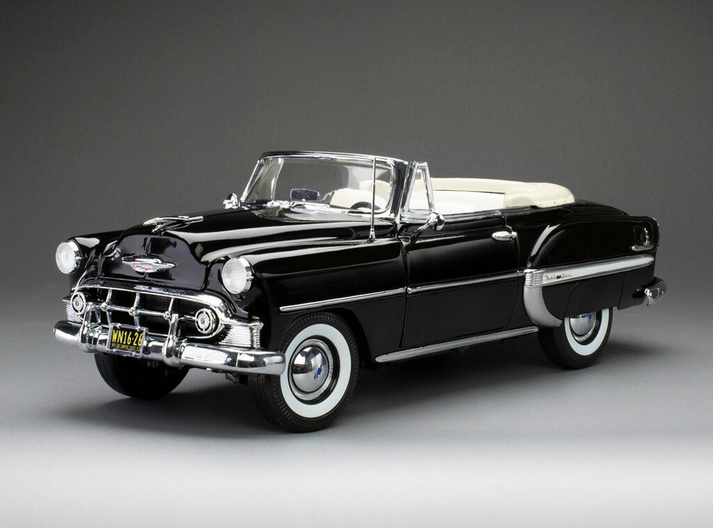 CHEVROLET - Sun Star サンスター 1/18 ミニカー ダイキャストモデル 1953年モデル シボレー CHEVROLET - BEL AIR OPEN ROOF CONVERTIBLE 1953 ブラック