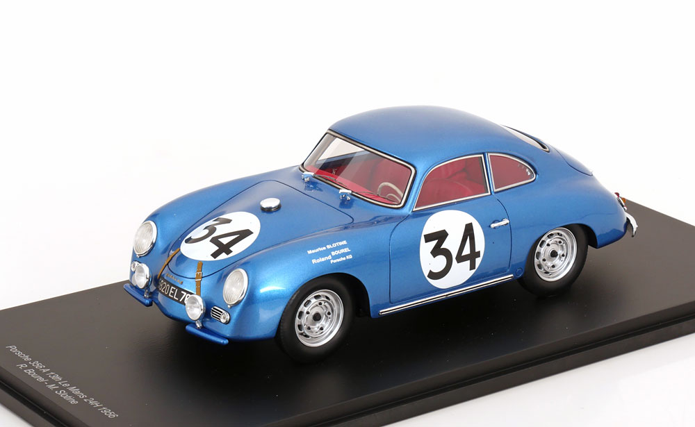Spark 1/18 ミニカー レジン プロポーションモデル 1956年ルマン24時間 ポルシェ Porsche 356 A No.34 13th Le Mans 24H 1956 R.Bourel - M.Stoline
