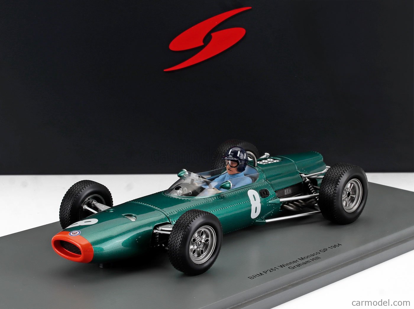 Spark 1/18 ミニカー レジン プロポーションモデル 1964年モナコGP 優勝モデル BRM P261 No.8 Winner Monaco GP1964 Graham Hill