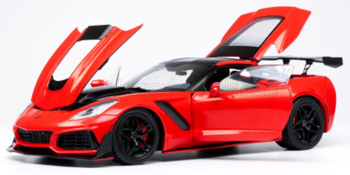 CHEVROLET - IXO イクソ 1/18 ミニカー ダイキャストモデル 2019年モデル シボレー CHEVROLET - CORVETTE C7 ZR1 COUPE 2019 レッド