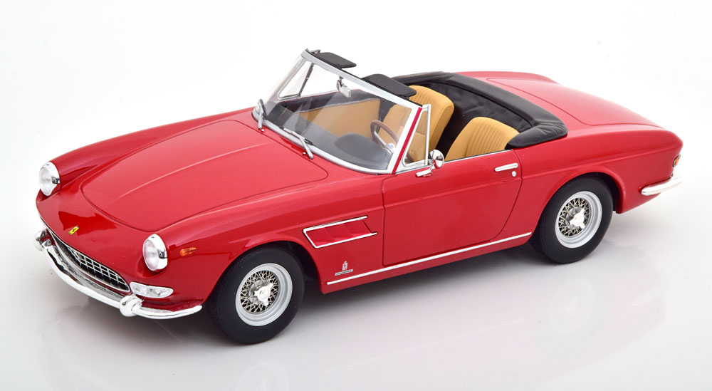 Rakuten - KK Scale 1/18 ミニカー ダイキャストモデル 1964年モデル フェラーリ FERRARI - 275 GTS PININFARINA SPIDER WITH REMOVABLE SOFT-TOP 1964 レッド