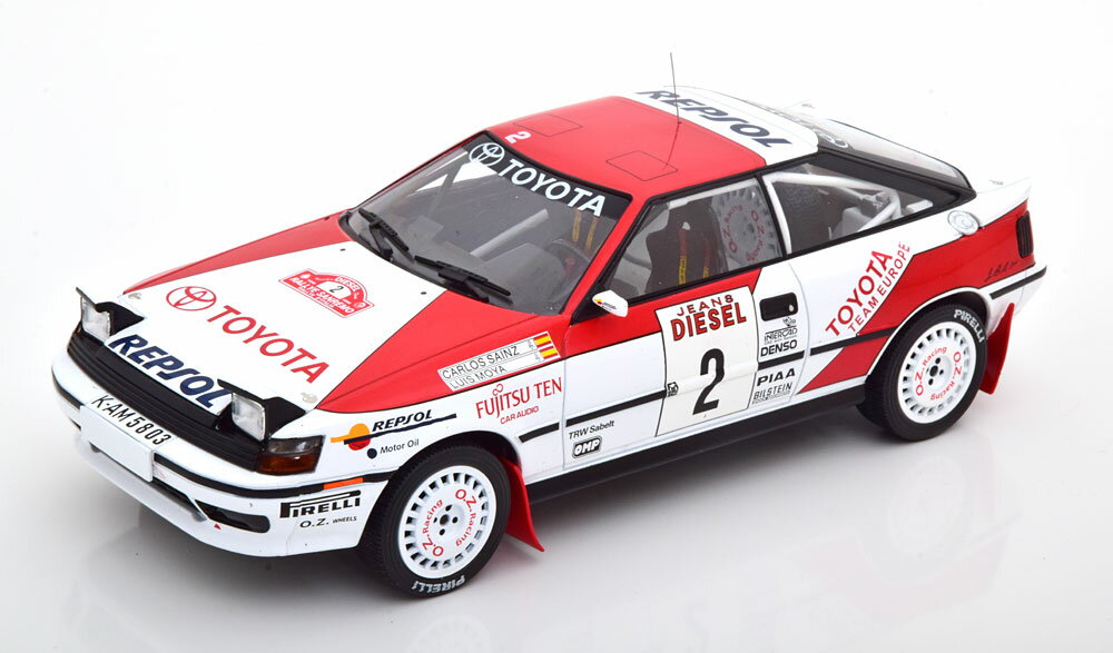 IXO イクソ 1/18 ミニカー ダイキャストモデル 1990年ラリーサンレモ トヨタ TOYOTA - CELICA GT-4 ST165 RALLY SANREMO 1990のサムネイル