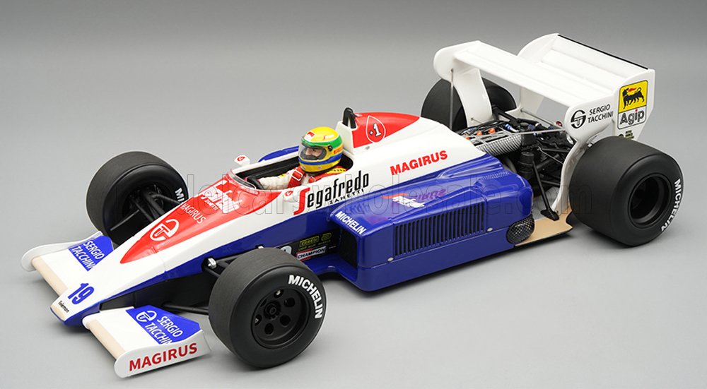 Tecnomodel テクノモデル 1/18 ミニカー レジン プロポーションモデル 1984年英国GP 第3位 トールマン TOLEMAN - F1 TG184 HART TURBO No.19 3rd BRITISH GP (with pilot figure ドライバーフィギュア付き) 1984 AYRTON SENNA アイルトン・セナ