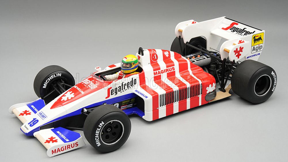 Tecnomodel テクノモデル 1/18 ミニカー レジン プロポーションモデル 1984年ポルトガルGP 第3位 トールマン TOLEMAN - F1 TG184 HART TURBO No.19 3rd PORTUGAL GP (with pilot figure ドライバーフィギュア付き) 1984 AYRTON SENNA アイルトン・セナ