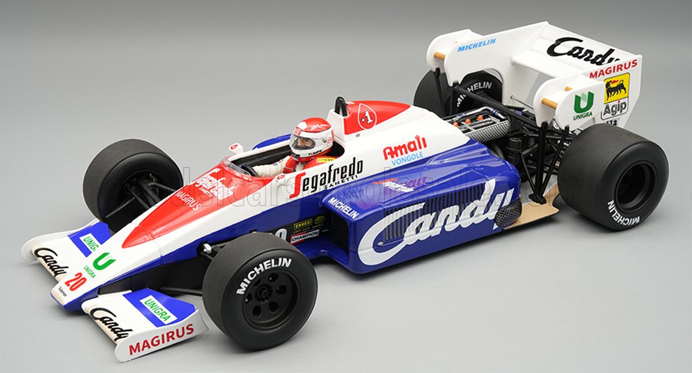 Tecnomodel テクノモデル 1/18 ミニカー レジン プロポーションモデル 1984年イタリアGP プラクティス トールマン TOLEMAN - F1 TG184 HART TURBO No.20 PRACTICE ITALY GP (with pilot figure ドライバーフィギュア付き) 1984 PIERLUIGI MARTINI ピエルルイジ・マルティニ