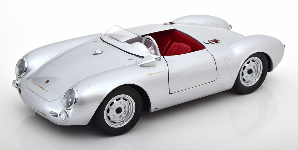 Rakuten - KK Scale 1/12 ミニカー ダイキャストモデル 1956年モデル ポルシェ PORSCHE 550A SPIDER 1956 シルバー