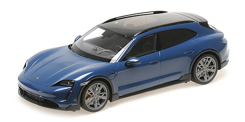 Minichamps ミニチャンプス 1/18 ミニカー ダイキャストモデル 2021年モデル ポルシェ PORSCHE - TAYCAN TURBO S CROSS TURISMO 2021 ブルー