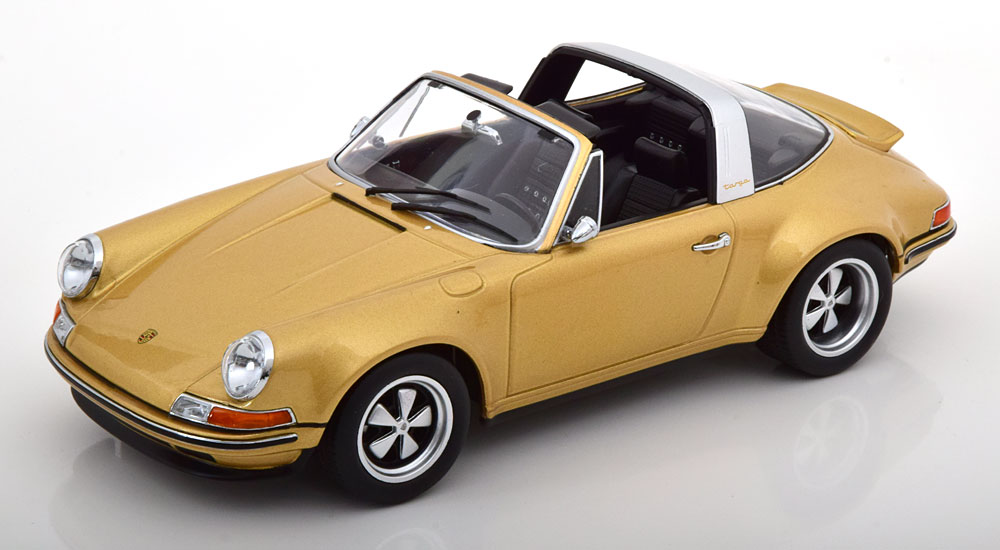 Rakuten - KK Scale 1/18 ミニカー ダイキャストモデル 2014年モデル ポルシェ PORSCHE 911 BY SINGER TARGA ゴールドメタリック