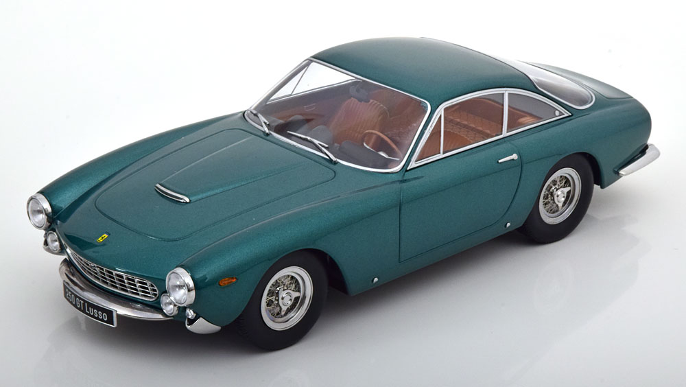 KK Scale 1/18 ミニカー ダイキャストモデル 1962年モデル フェラーリ FERRARI - 250 GT LUSSO 1962 グリーンメタリック