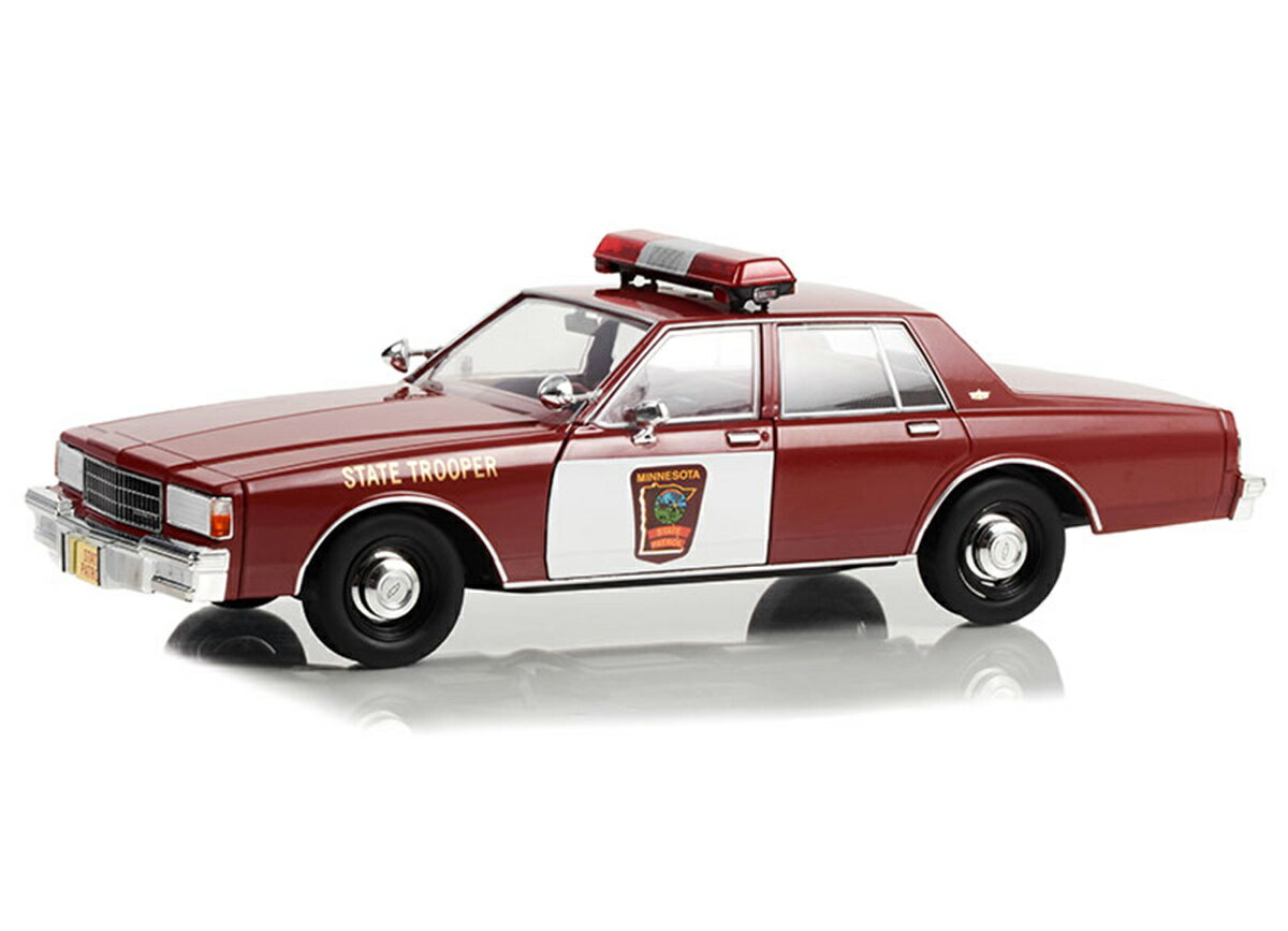 Greenlight グリーンライト 1/18 ミニカー ダイキャストモデル 1987年モデル シボレー CHEVROLET - CAPRICE MINNESOTA POLICE DEPARTMENT ミネソタ州警察 STATE TROOPER 1987 - FARGO （2014年米国テレビドラマ ファーゴ）